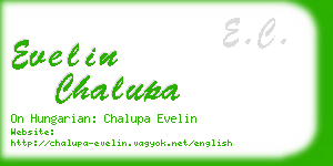 evelin chalupa business card